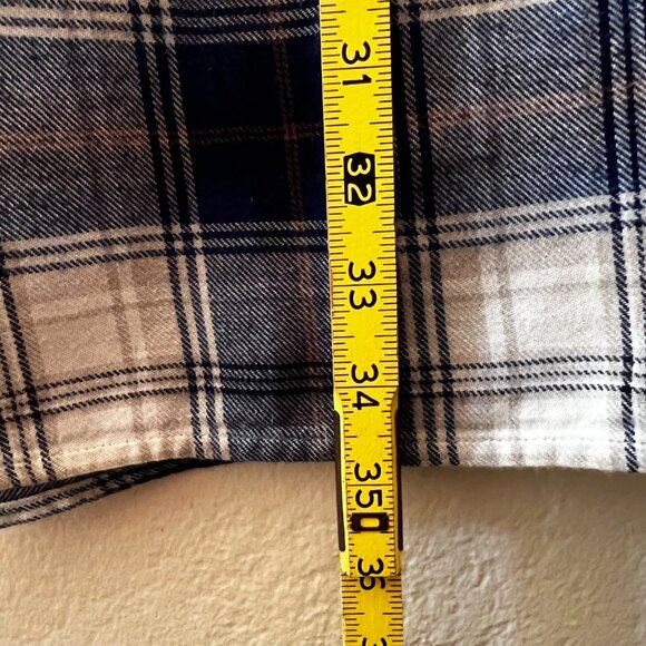 HB Harbor Bay Men's 3XLT Flannel Shirt Long Sleeve Blue Plaid Button-Down Cotton - Picture 10 of 16